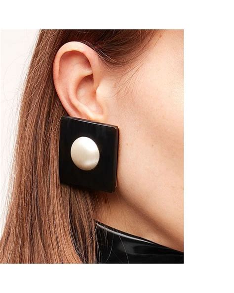 ysl stud|ysl pearl stud earrings.